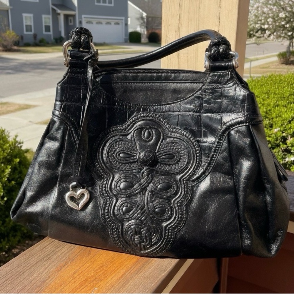 Brighton Katarina 3D Leather Masterpiece Collection Embroidered Shoulder Bag